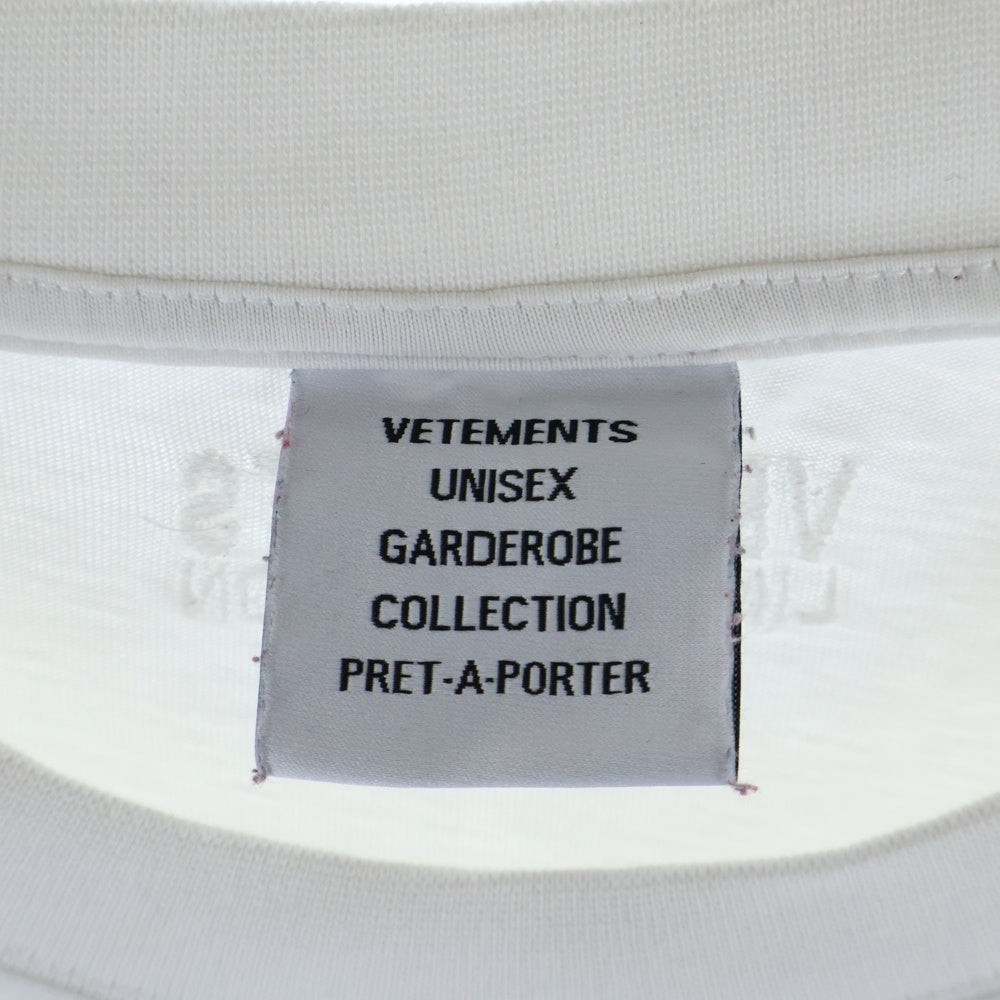 VETEMENTS(ヴェトモン) 21AW ワイルドユニコーン ジュラシックロゴ プリント 半袖Tシャツ カットソー ホワイト UA52TR320W
