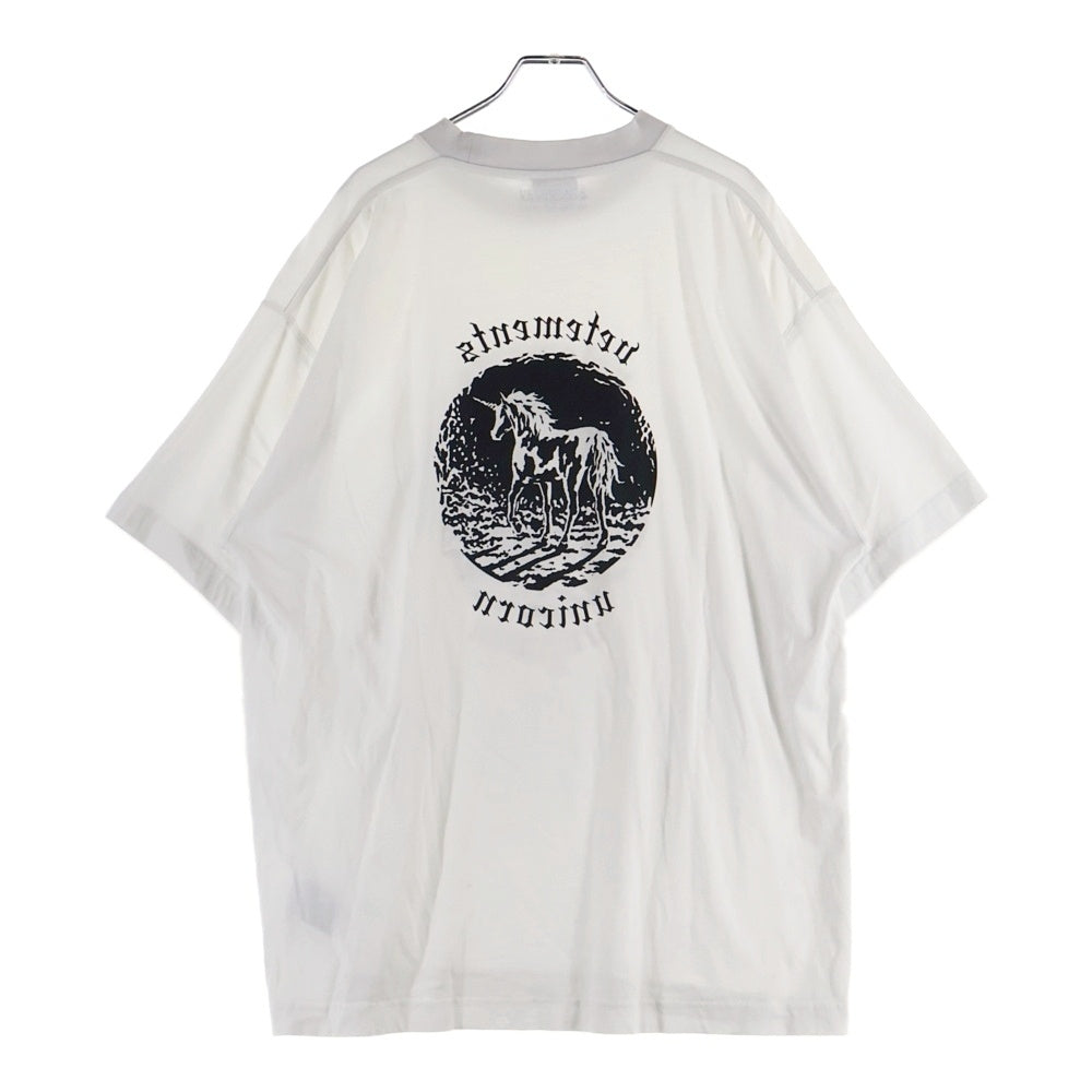 VETEMENTS(ヴェトモン) 20AW ダブルユニコーンプリント 半袖Tシャツ