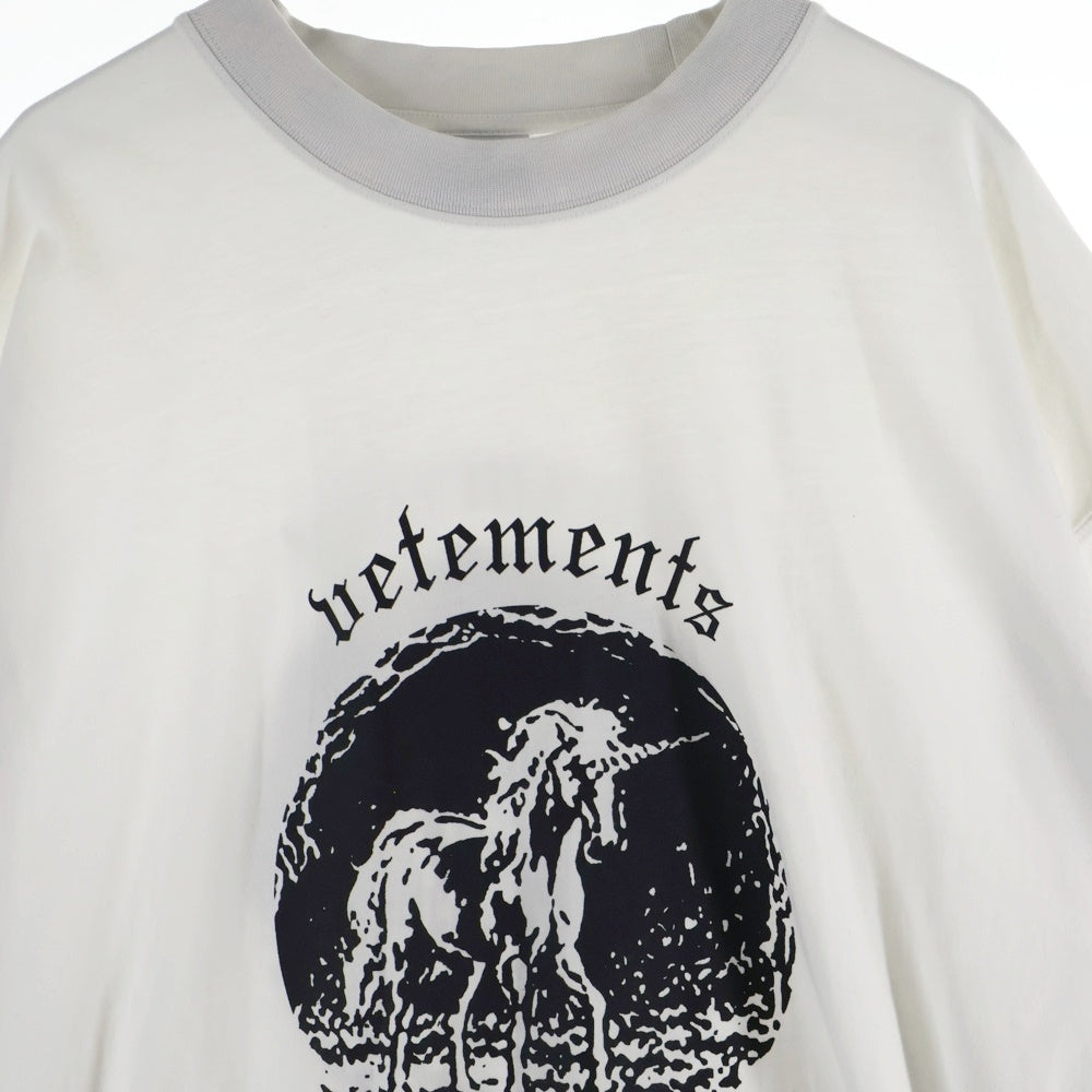 VETEMENTS(ヴェトモン) 20AW ダブルユニコーンプリント 半袖Tシャツ