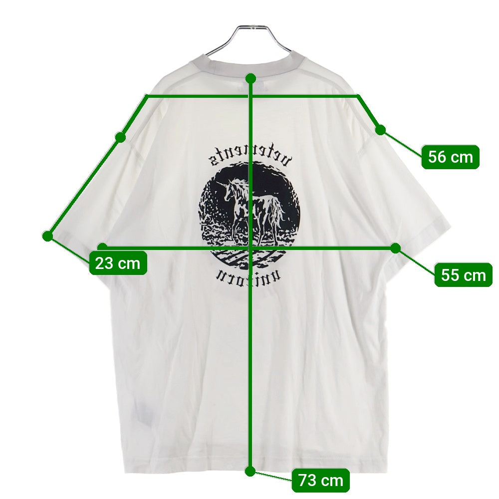 VETEMENTS(ヴェトモン) 20AW ダブルユニコーンプリント 半袖Tシャツ