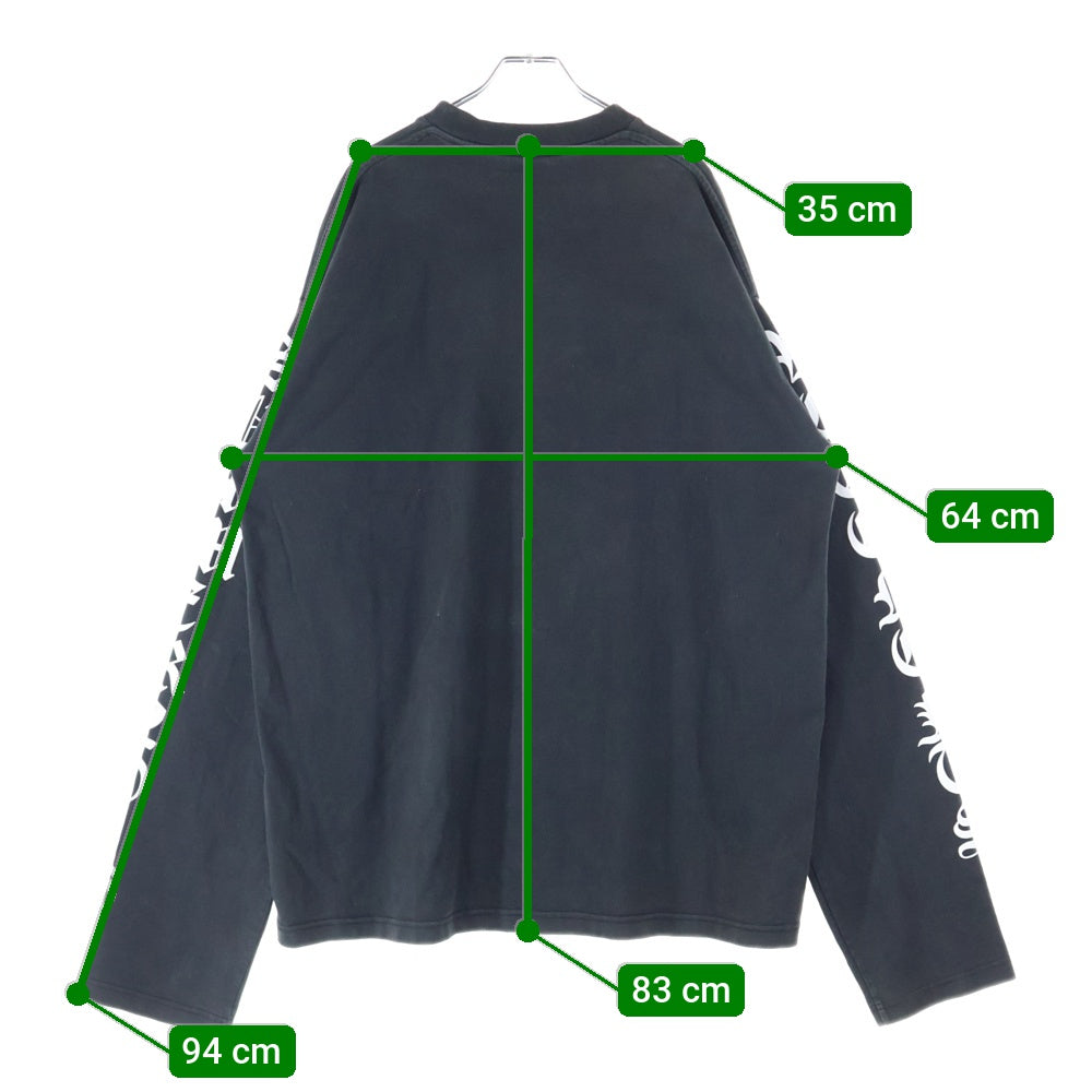 VETEMENTS(ヴェトモン) 16SS Arm Print L/S Tee アームプリント オーバーサイズ 長袖Tシャツ ブラック SS16TP14