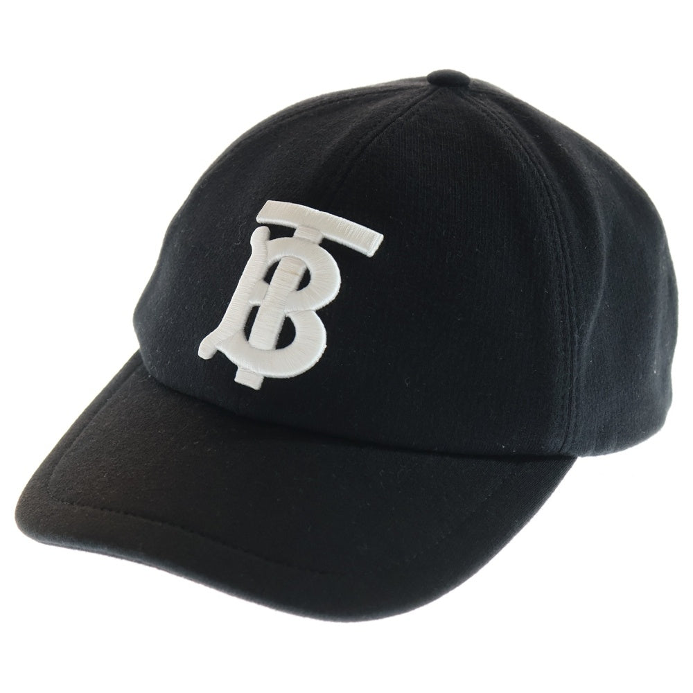 BURBERRY LONDON(バーバリーロンドン) TBロゴ刺繍 コットンベースボールキャップ ブラック 8038141