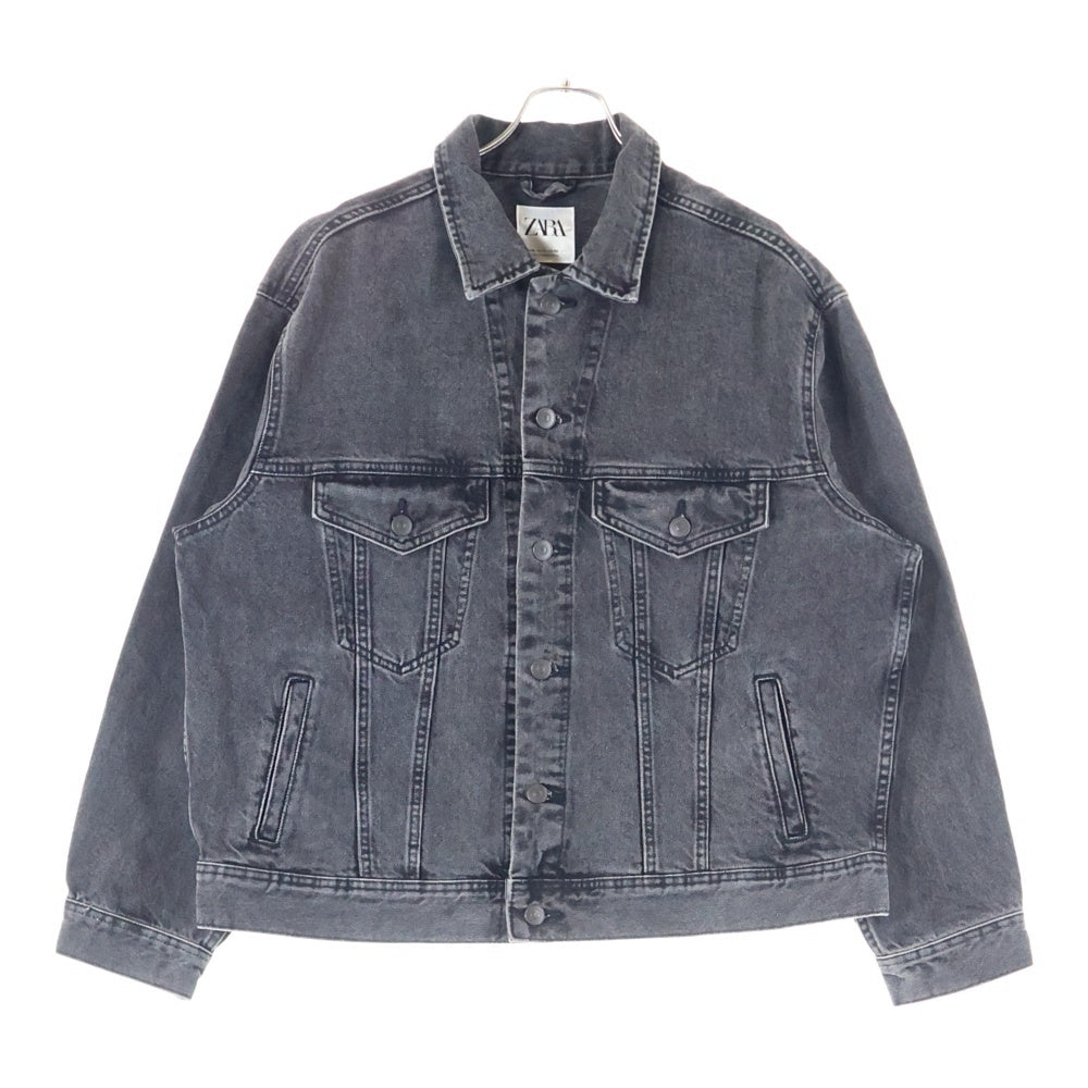 ZARA(ザラ) ウォッシュデニムジャケット トラッカージャケット ブラック