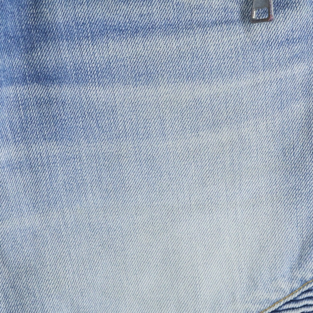 BALMAIN(バルマン) ウォッシュ加工 バイカー スリム テーパードデニムパンツ ジーンズ インディゴ W6HD500D567