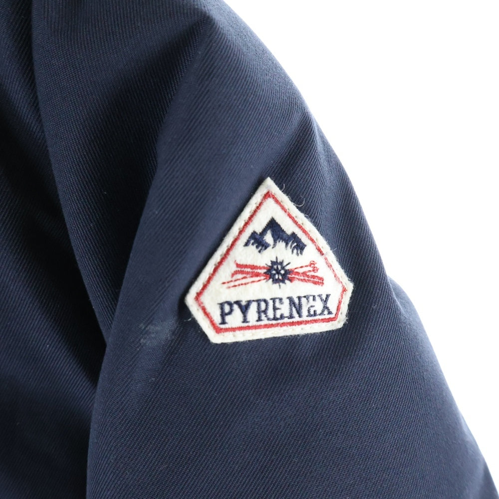 PYRENEX(ピレネックス) BORDEAUX ボルドー ファーフーデッド ナイロンダウンジャケット コート ネイビー HWK041