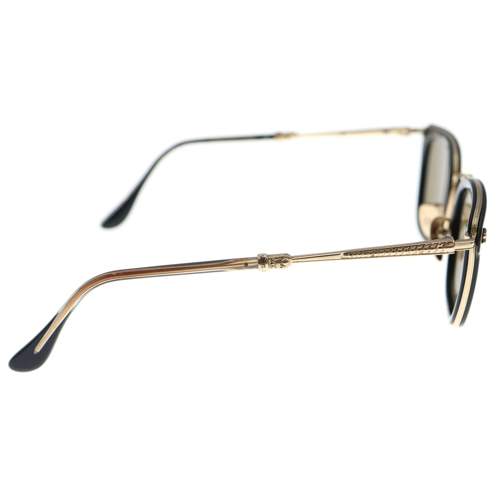 CHROME HEARTS(クロムハーツ) STRAPADICTOME ストゥラパディクトム スクエアフレーム ウェリントンサングラス 眼鏡 ブラック/ゴールド