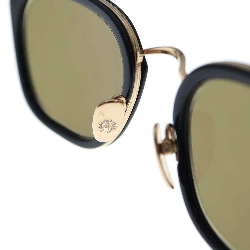 CHROME HEARTS(クロムハーツ) STRAPADICTOME ストゥラパディクトム スクエアフレーム ウェリントンサングラス 眼鏡 ブラック/ゴールド