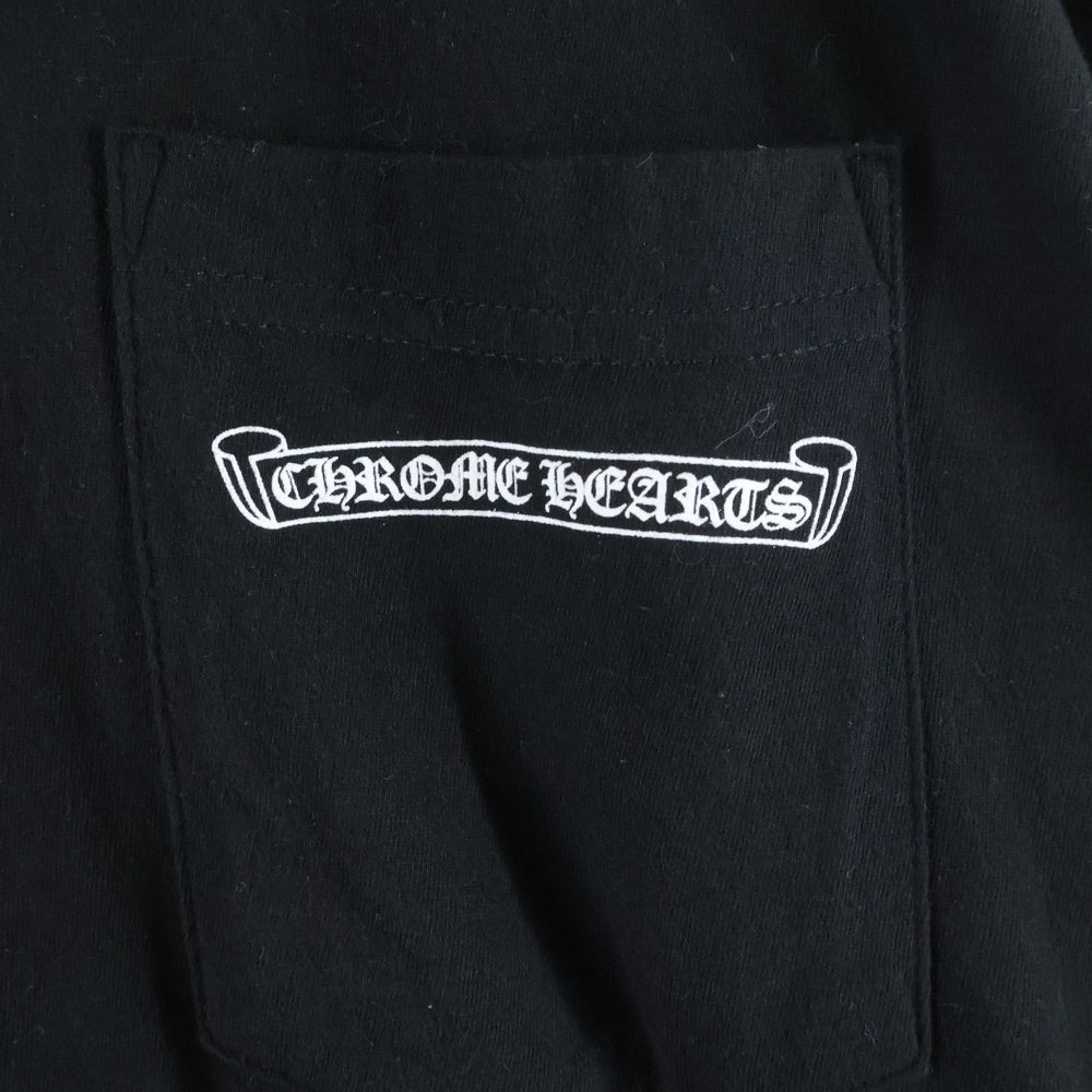 CHROME HEARTS(クロムハーツ) H SCROLL LABEL スクロールラベル アームプリント クルーネック長袖Tシャツカットソー ロングスリーブ ロンT ブラック