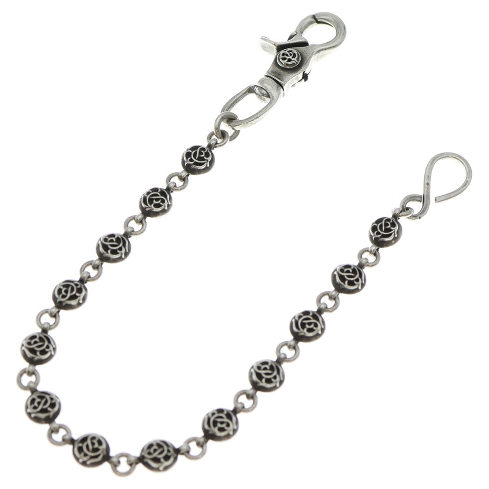 CHROME HEARTS(クロムハーツ) 2BALL SHORT-S/1クリップショート#2フローラルボール ウォレットチェーン シルバー