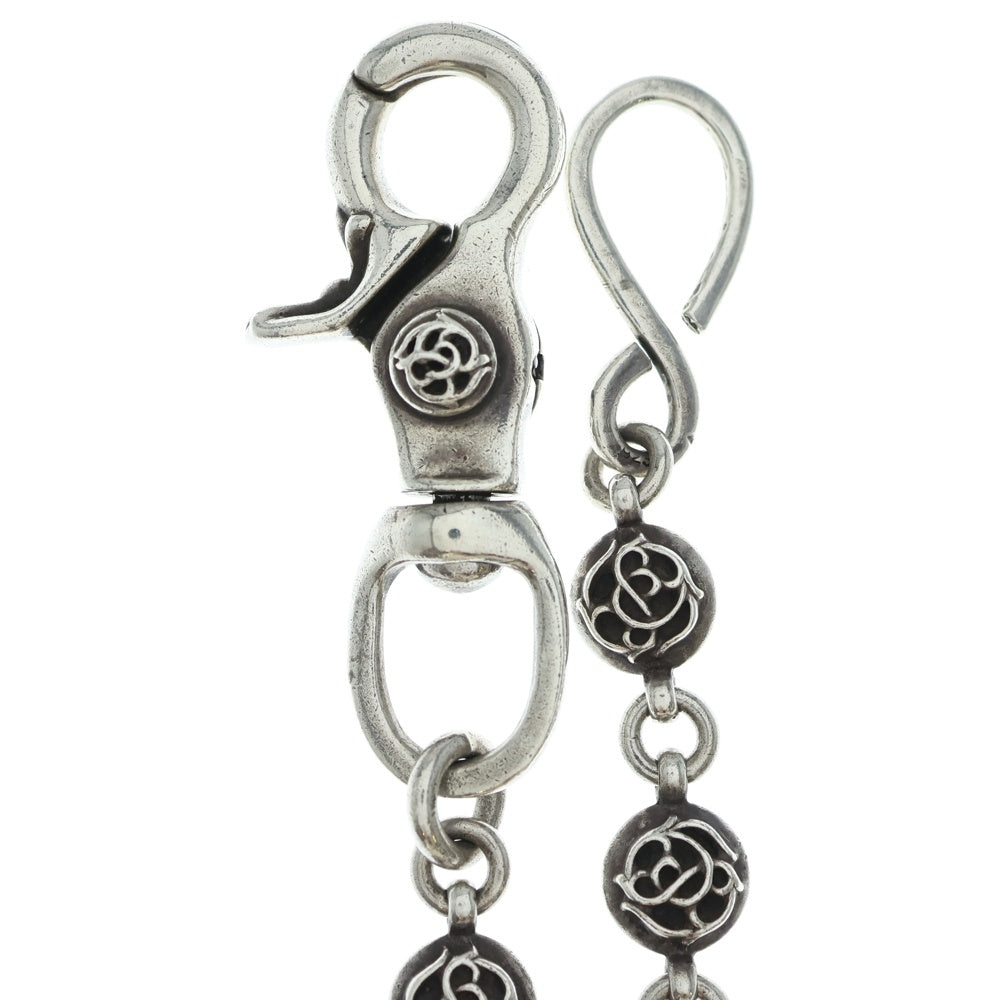 CHROME HEARTS(クロムハーツ) 2BALL SHORT-S/1クリップショート#2フローラルボール ウォレットチェーン シルバー