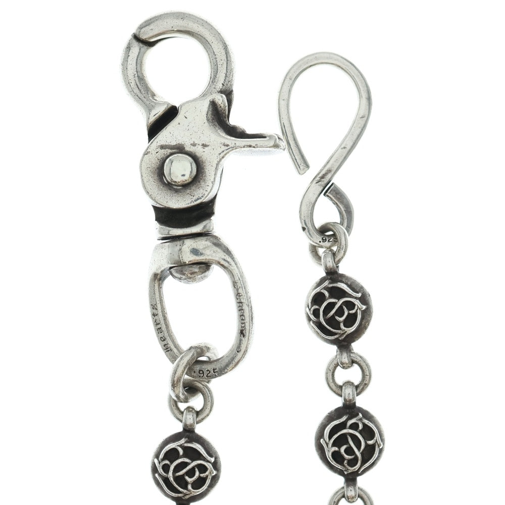 CHROME HEARTS(クロムハーツ) 2BALL SHORT-S/1クリップショート#2フローラルボール ウォレットチェーン シルバー