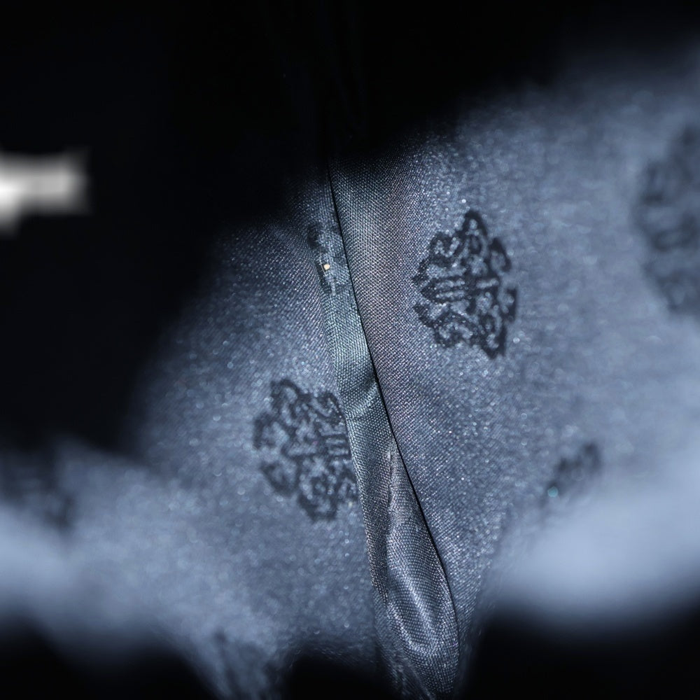 CHROME HEARTS(クロムハーツ) クロスボール装飾 レオパード レザー ハンドバック ブラック/ブラウン