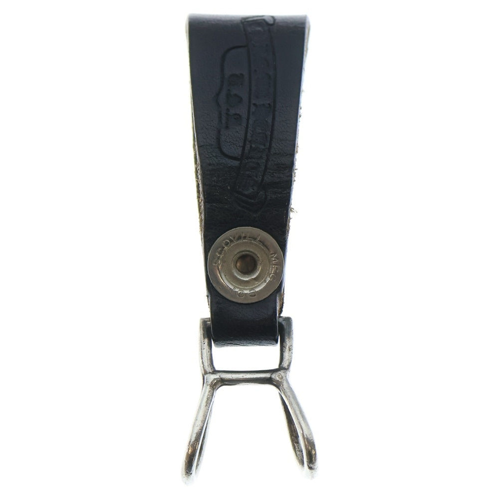 CHROME HEARTS(クロムハーツ) BELT LOOP BSフレアボタンレザーベルトループ シルバー/ブラック BCA401