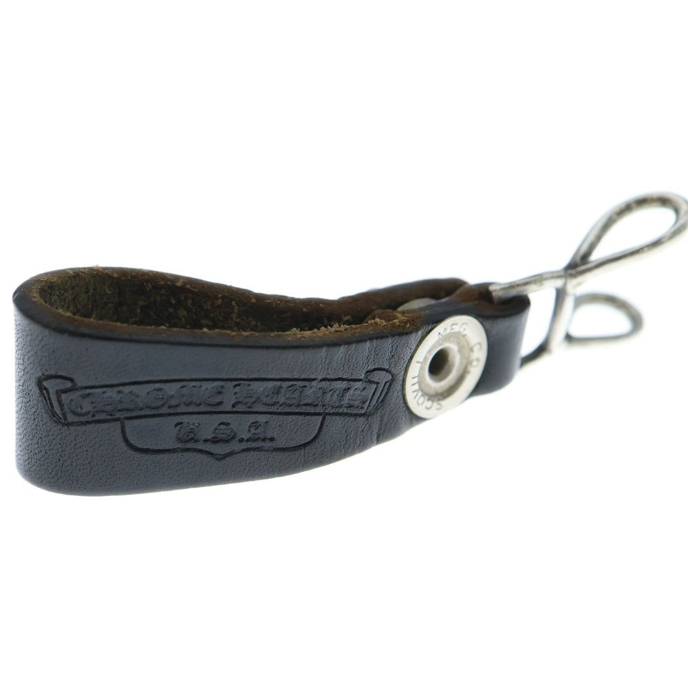 CHROME HEARTS(クロムハーツ) BELT LOOP BSフレアボタンレザーベルトループ シルバー/ブラック BCA401