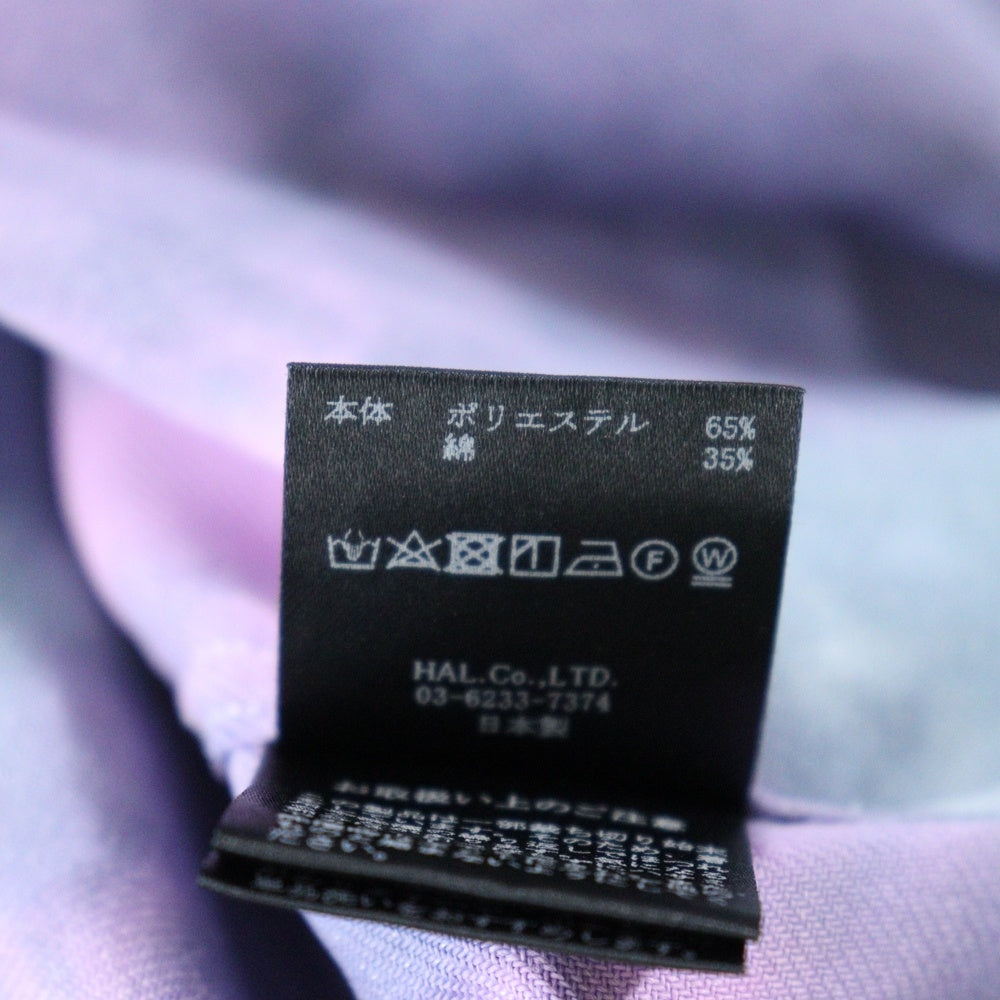 cvtvlist(カタリスト) 21AW ブリーチデザイン カットオフボタンレス 長袖シャツ ブルー/ピンク 21FW0202