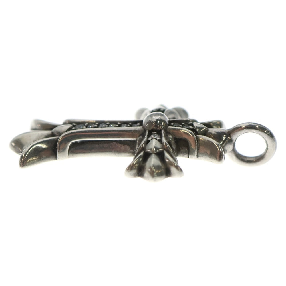 CHROME HEARTS(クロムハーツ) DBL CH CRS ダブルCHクロスチャーム PAVEダイヤ ペンダントトップ シルバー