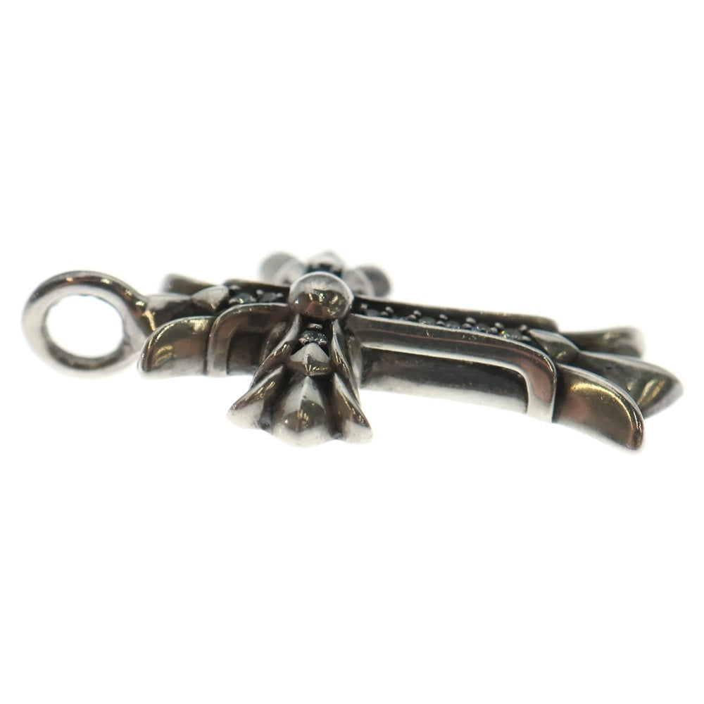 CHROME HEARTS(クロムハーツ) DBL CH CRS ダブルCHクロスチャーム PAVEダイヤ ペンダントトップ シルバー