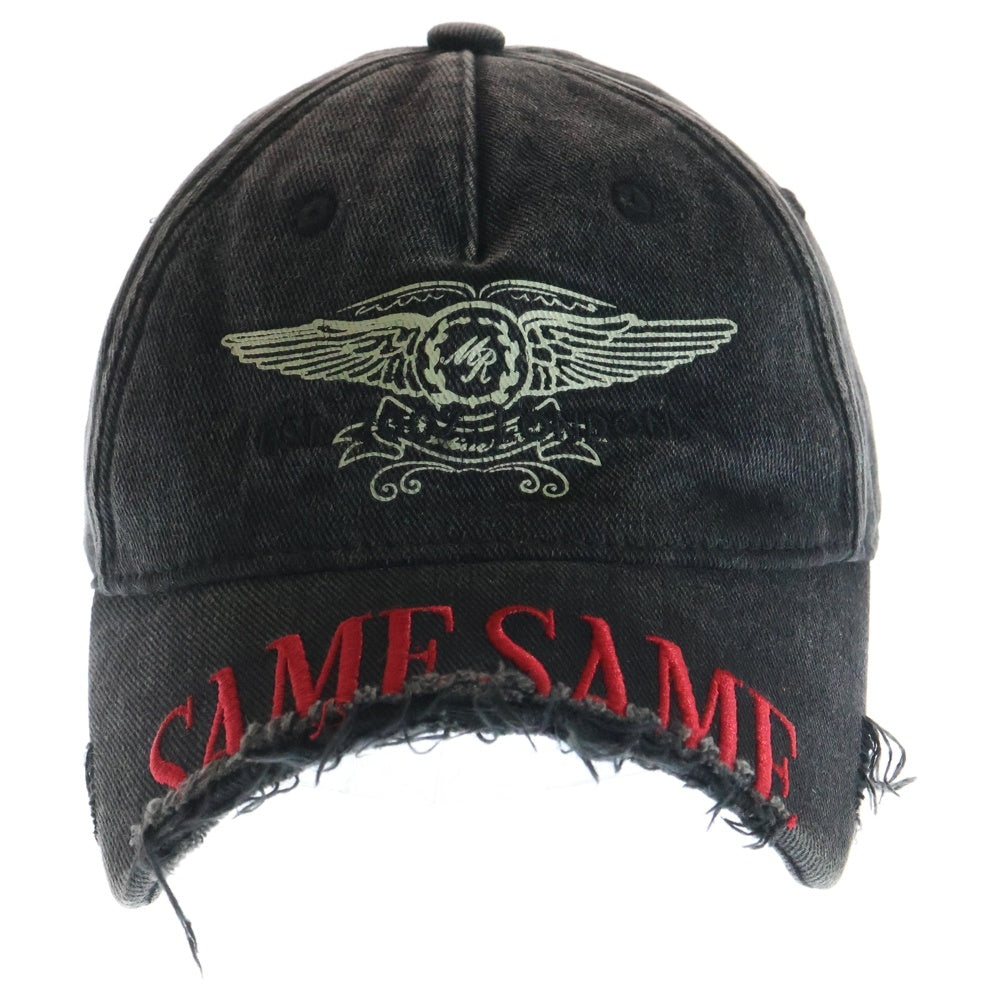 MARTINE ROSE(マーティンローズ) CUT PEAK BACK CAO ダメージ加工 刺繍