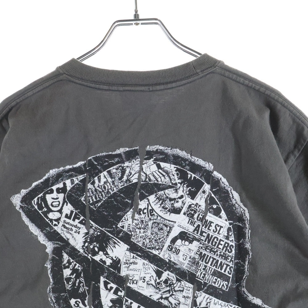 NO BRAND(ノーブランド) LOST ロストサーフボード フロントプリント 半袖Tシャツカットソー グレー