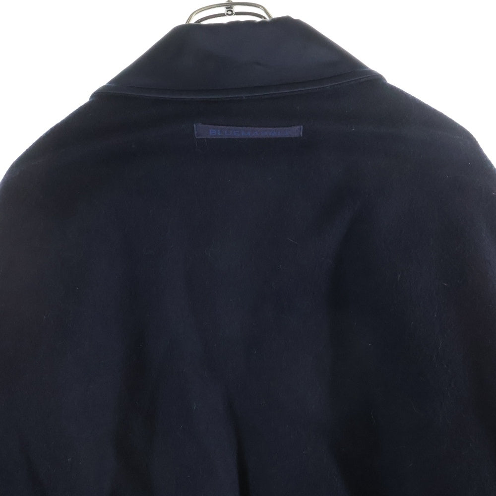 BLUEMARBLE(ブルーマーブル) ZIP FRONT WOOL NYLON JACKET ウール ナイロン切り替え ボンバージャケット ネイビー