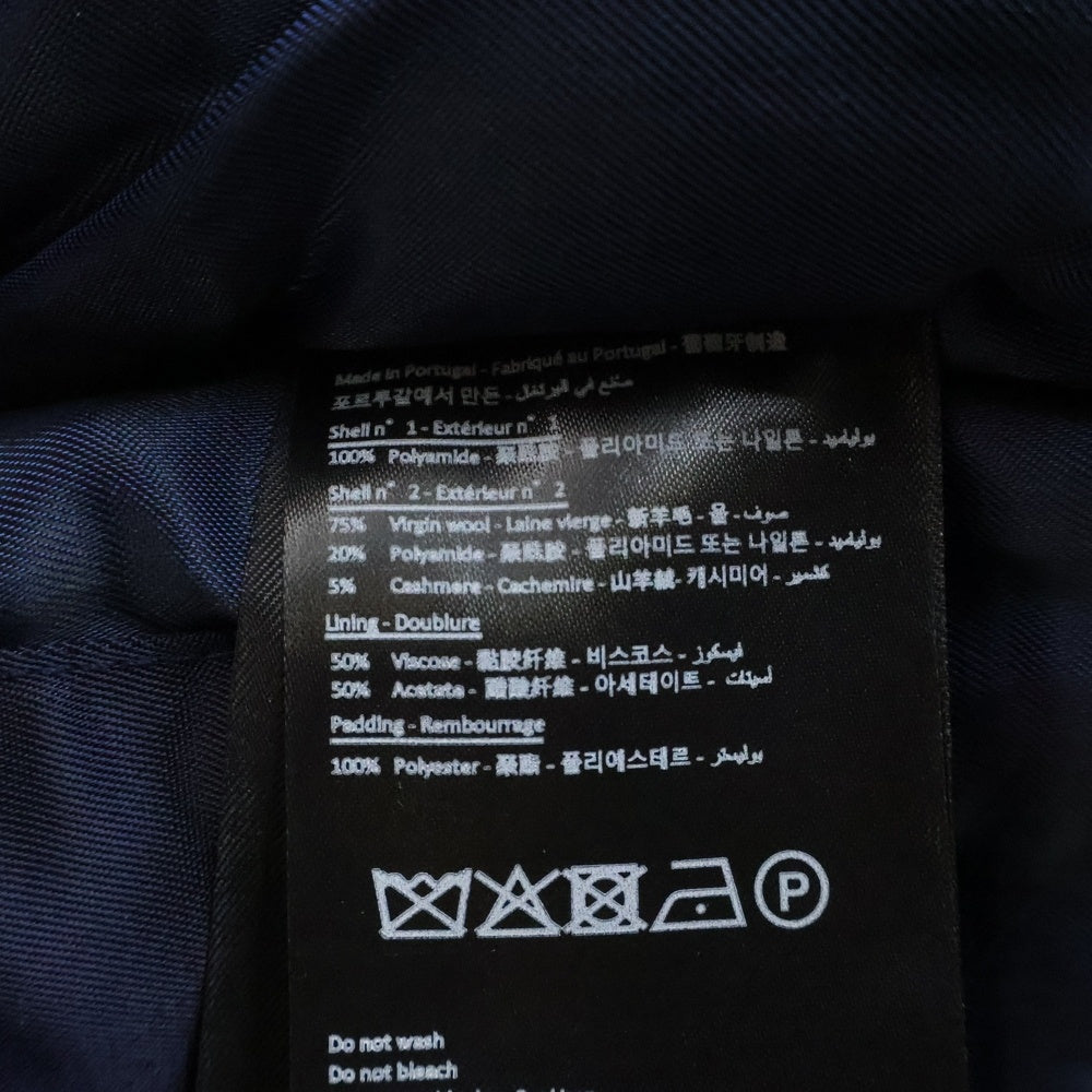 BLUEMARBLE(ブルーマーブル) ZIP FRONT WOOL NYLON JACKET ウール ナイロン切り替え ボンバージャケット ネイビー