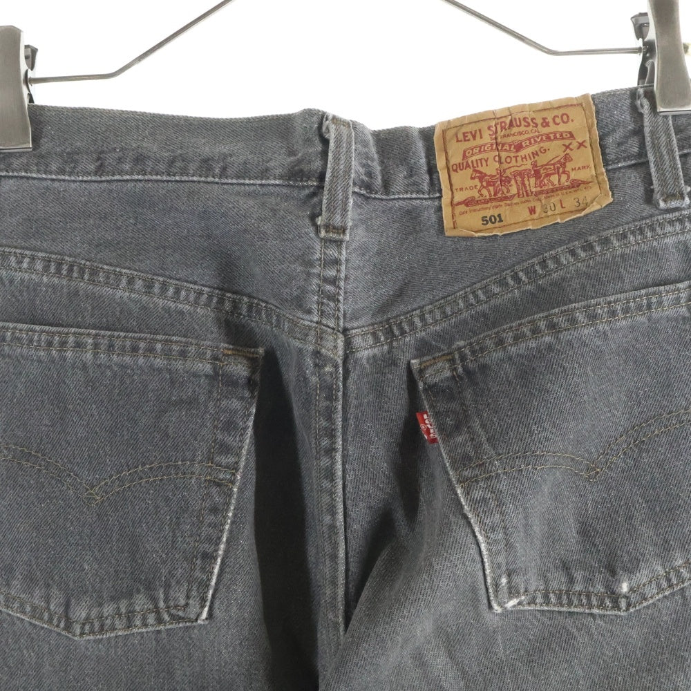 Levi's(リーバイス) 90s USA製 先染めストレートデニムパンツ ブラック 501-0658