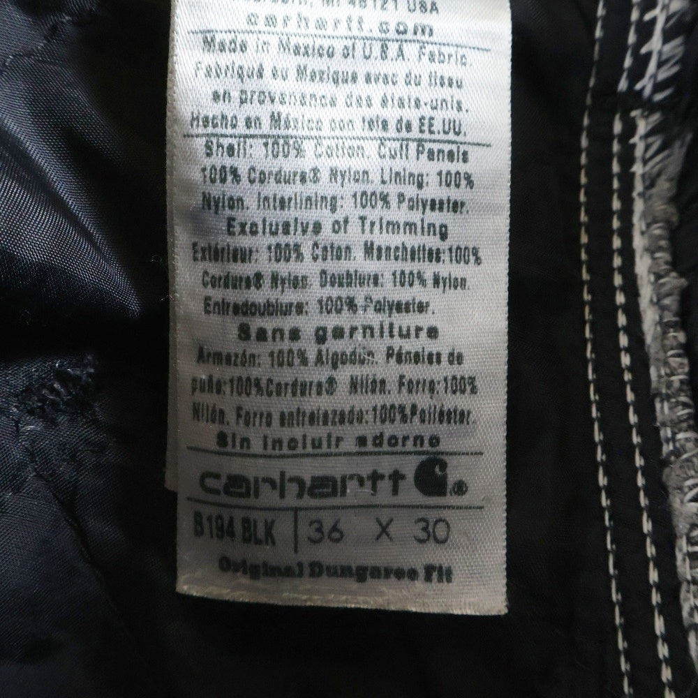 CARHARTT(カーハート) DOUBLE KNEE PAINTER PANTS ダブルニー ダック地 裏地 USA製 キルティング ペインターパンツ ブラック B194