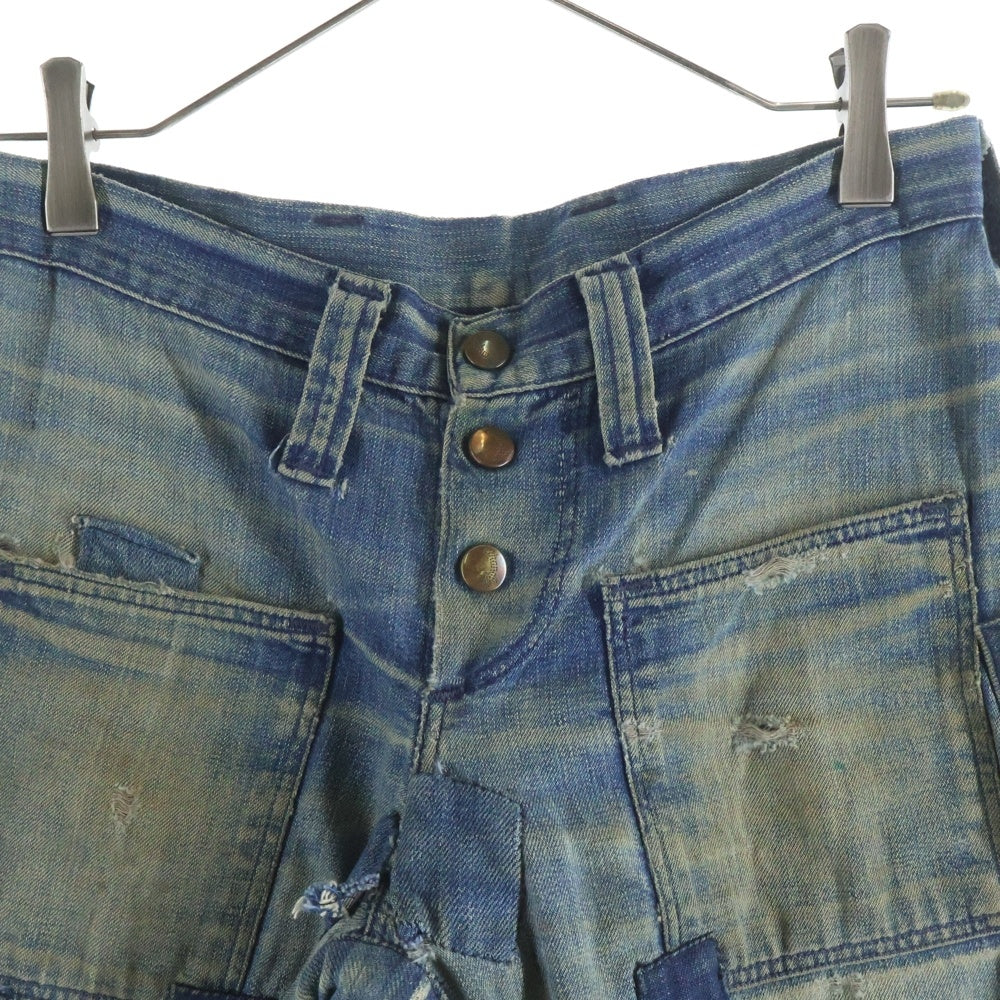 VINTAGE(ヴィンテージ) 70S WRANGLER パッチワークフレアデニム インディゴ