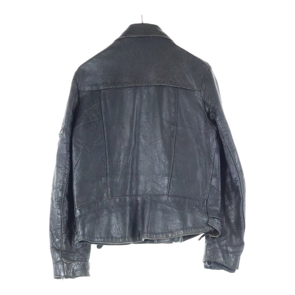 VINTAGE(ヴィンテージ) 70s 小の字 レザーライダースジャケット ブラック