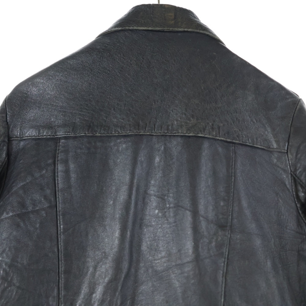 VINTAGE(ヴィンテージ) 70s 小の字 レザーライダースジャケット ブラック