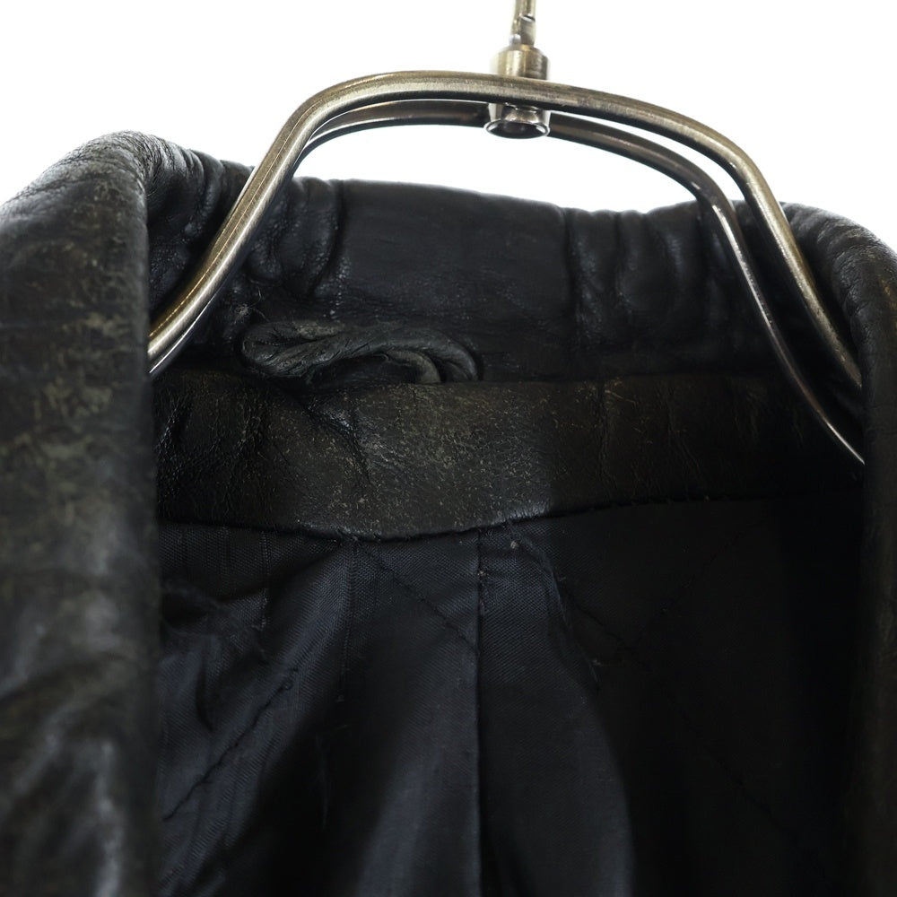 VINTAGE(ヴィンテージ) 70s 小の字 レザーライダースジャケット ブラック