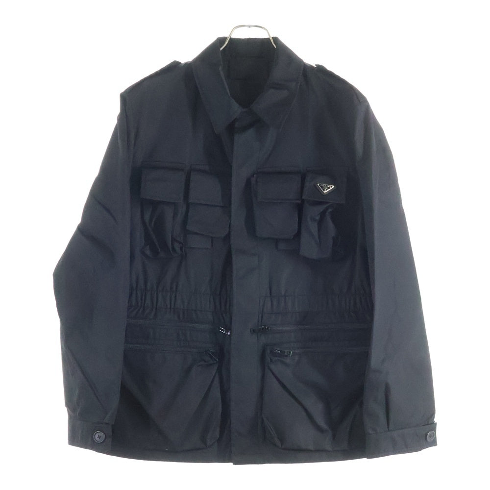 PRADA(プラダ) 24SS 2WAY トライアングルロゴ シャツジャケット ブラック SGC553 S000 1WQ8