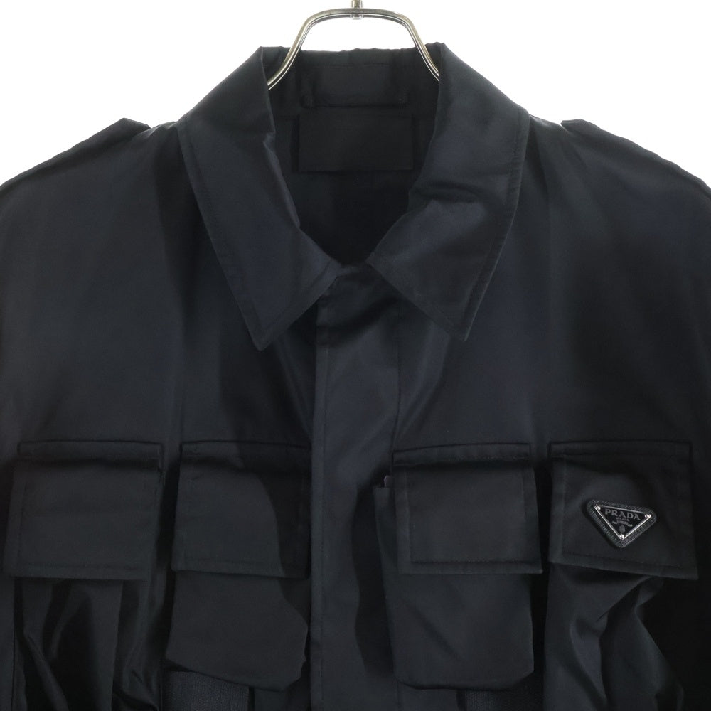 PRADA(プラダ) 24SS 2WAY トライアングルロゴ シャツジャケット ブラック SGC553 S000 1WQ8