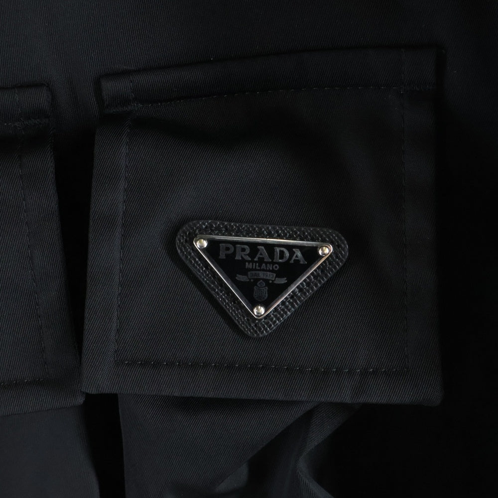 PRADA(プラダ) 24SS 2WAY トライアングルロゴ シャツジャケット ブラック SGC553 S000 1WQ8