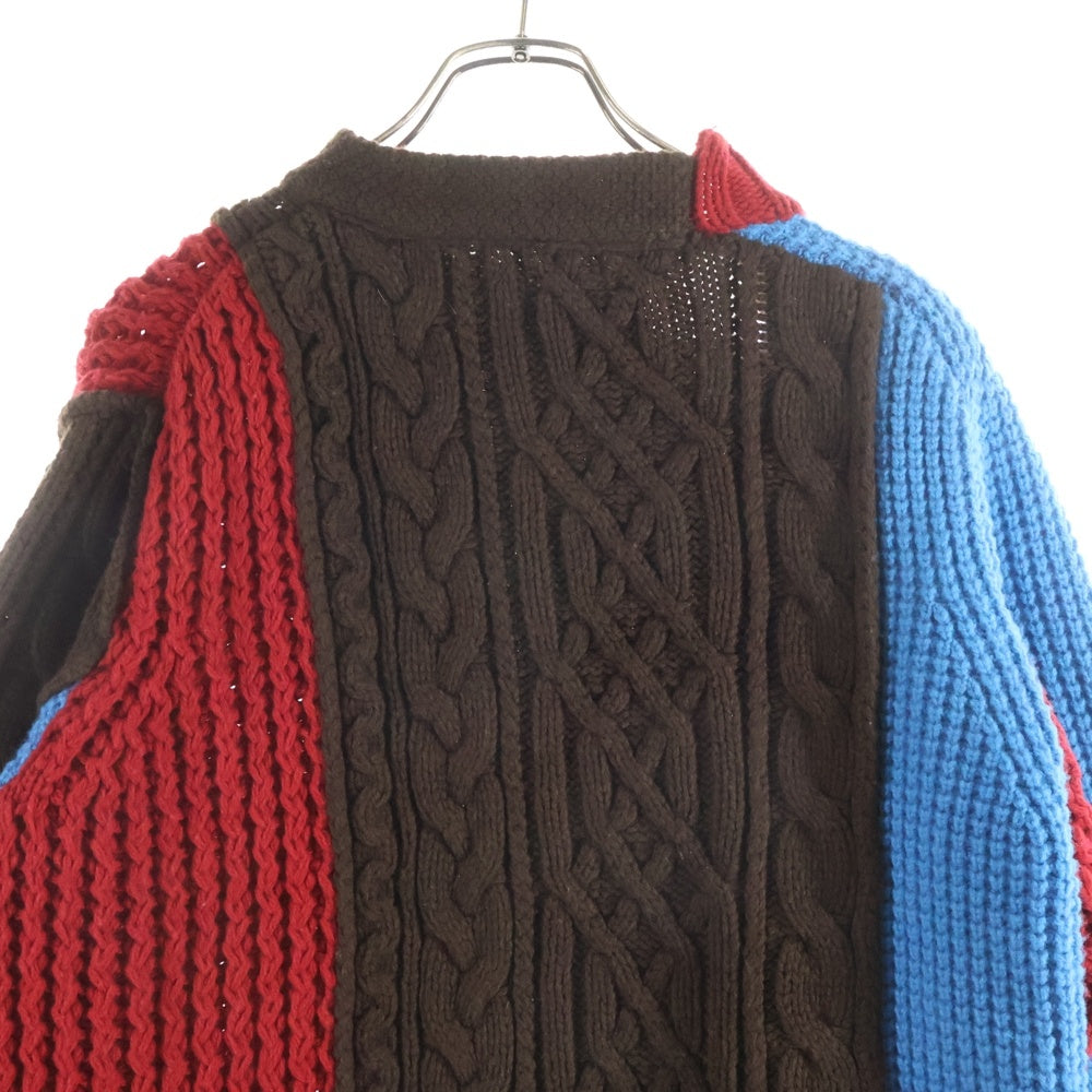 Sacai(サカイ) 18AW ニットライダーズジャケット 18-01836M マルチ