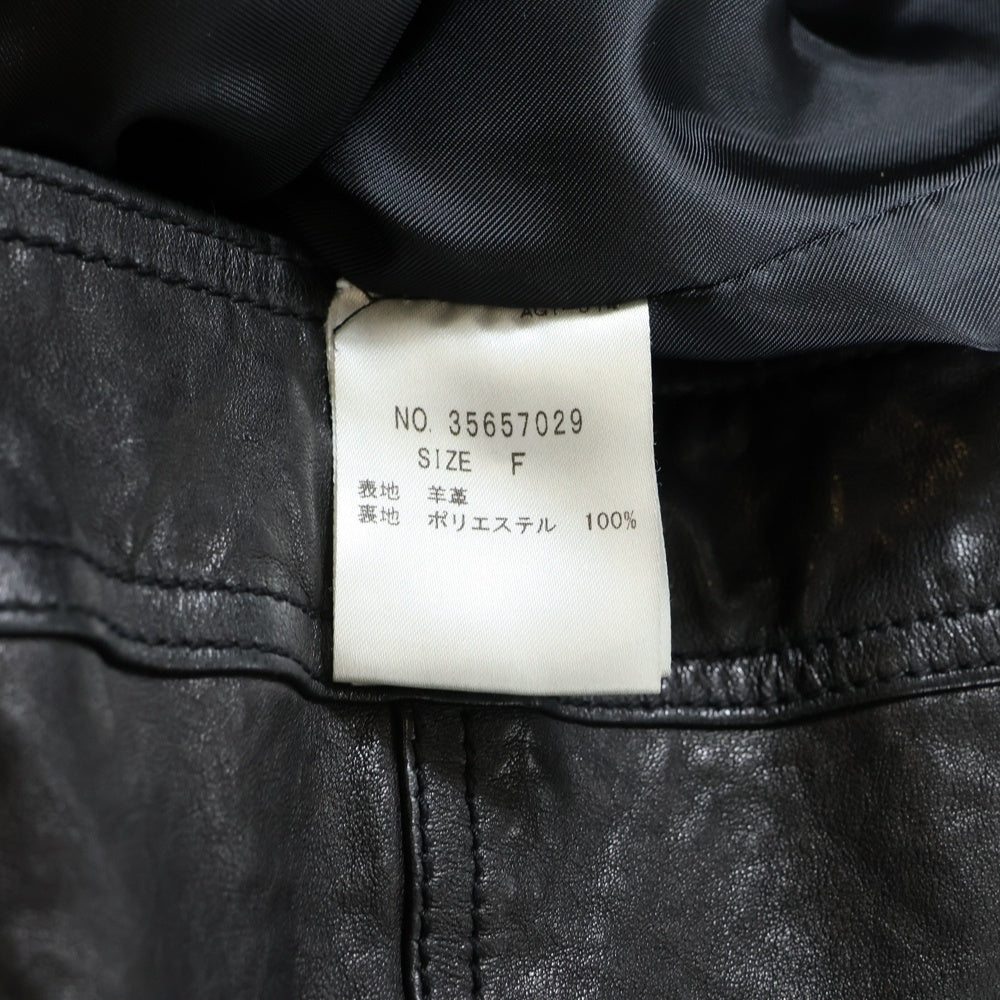 goa(ゴア) シングルレザージャケット ブラック