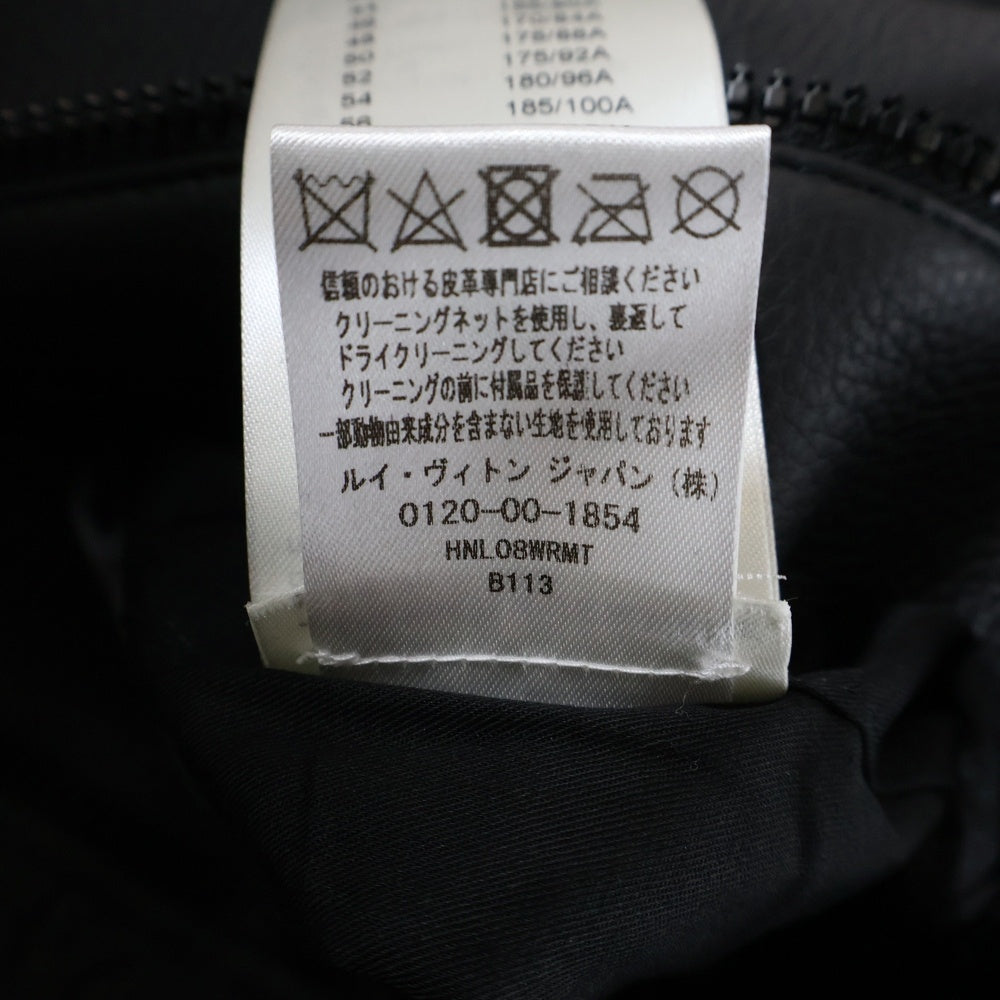 LOUIS VUITTON(ルイヴィトン) 22AW ダミエスプレッドジップレザージャケット RM222M RMT HNL08W ブラック