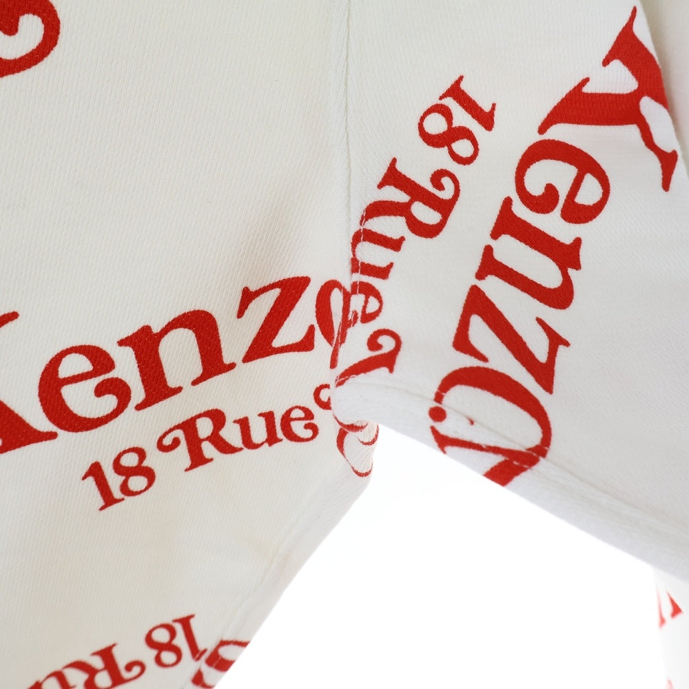 KENZO(ケンゾー) 24SS×VERDY JOG PANTS FE58PA6034MG ヴェルディ ロゴプリント スウェットジョッグパンツ ホワイト/レッド レディース