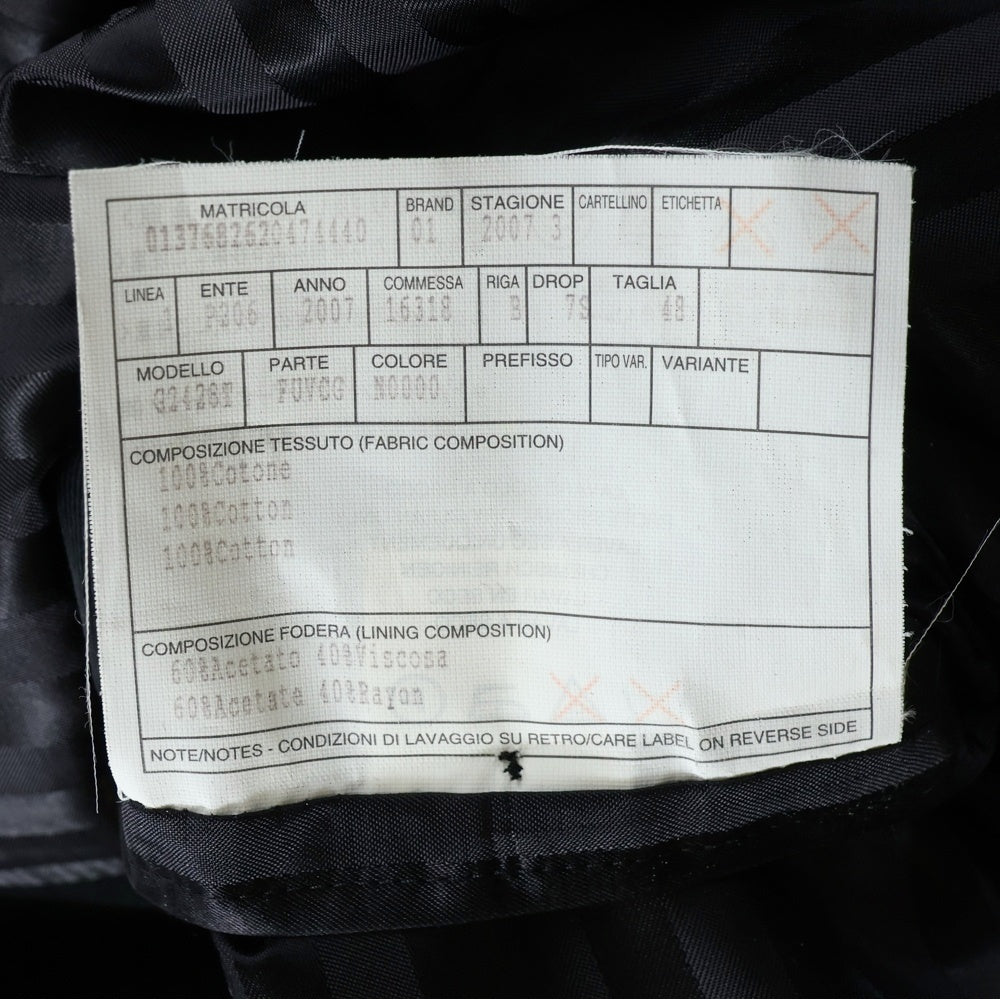 DOLCE & GABBANA(ドルチェアンドガッバーナ) コーデュロイテーラードジャケット ブラック