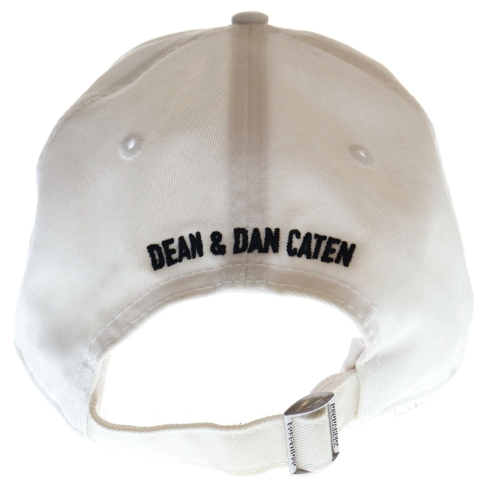 DSQUARED2(ディースクエアード) ロゴ刺繍ベースボールキャップ ホワイト