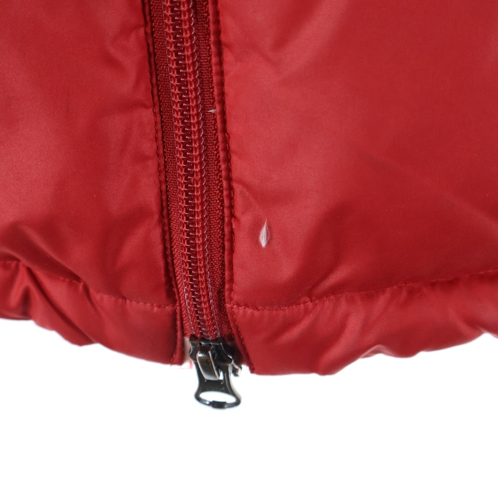 EA7(イーエーセブン) エンブレムパッチナイロンダウンジャケット レッド