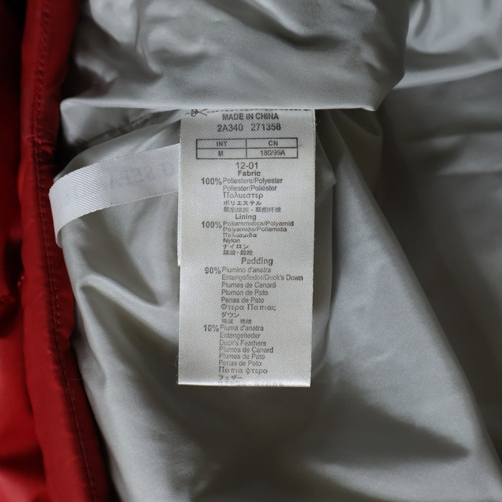 EA7(イーエーセブン) エンブレムパッチナイロンダウンジャケット レッド