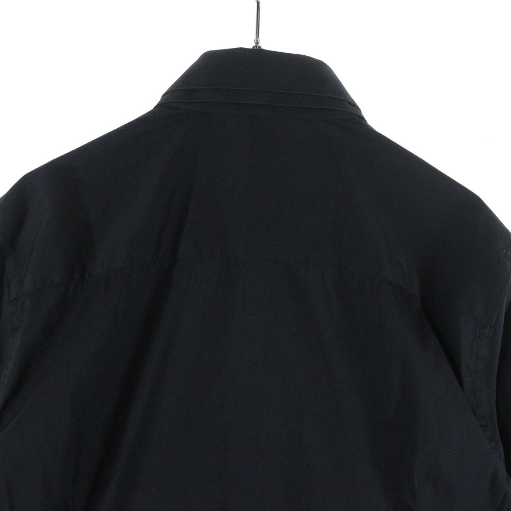 EMPORIO ARMANI(エンポリオアルマーニ) コットンダブルカラー長袖シャツ ブラック