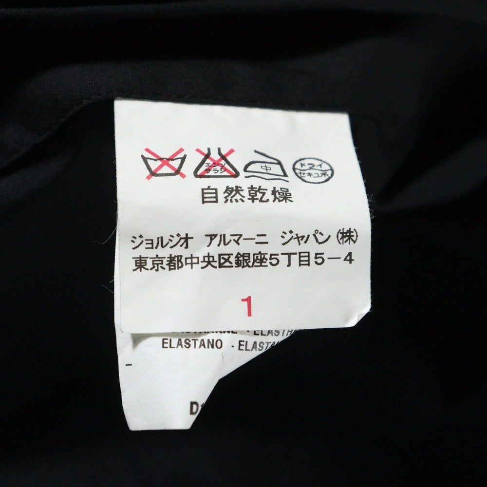 EMPORIO ARMANI(エンポリオアルマーニ) コットンダブルカラー長袖シャツ ブラック