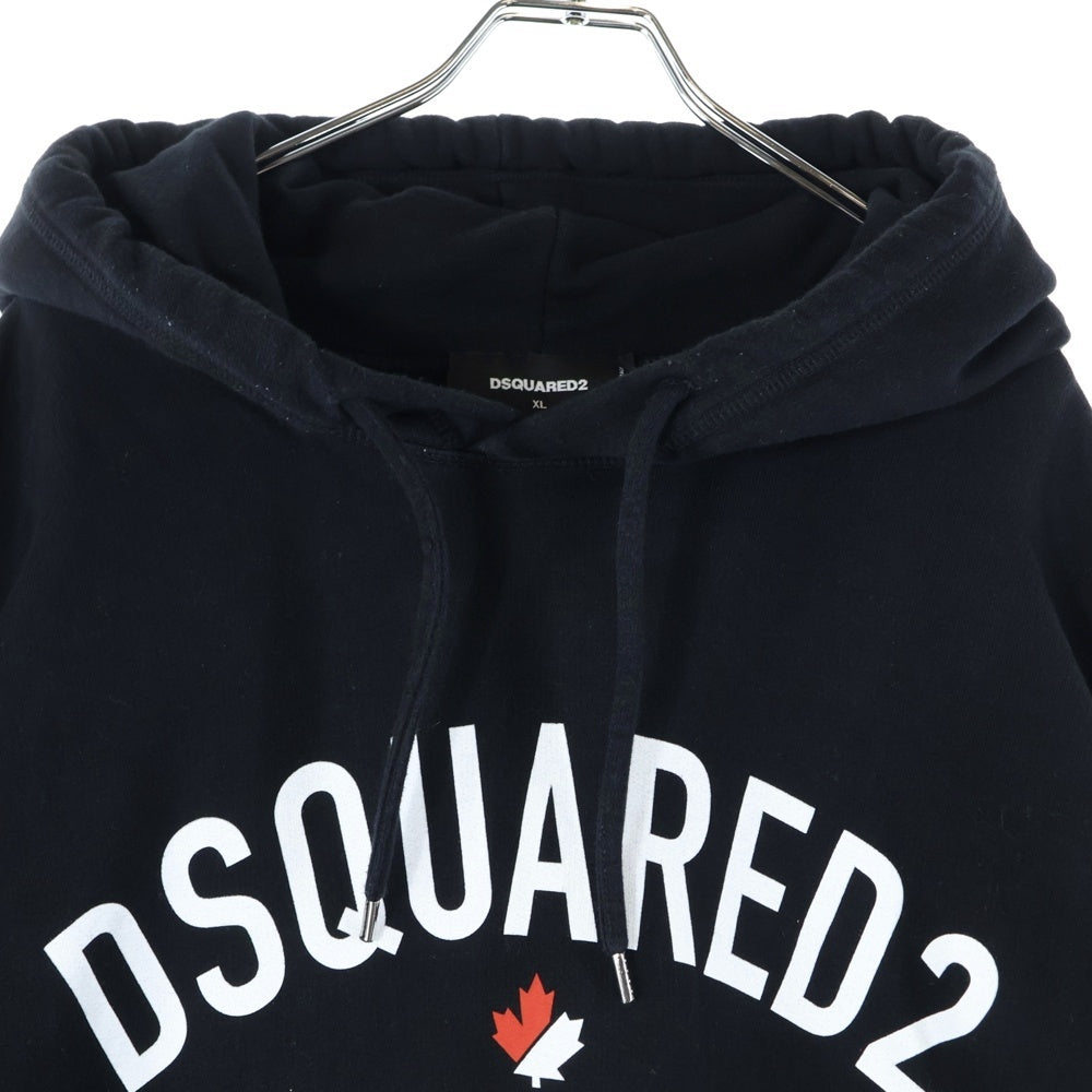 DSQUARED2(ディースクエアード) アーチロゴスウェットプルオーバーパーカー S71GU0546 ブラック