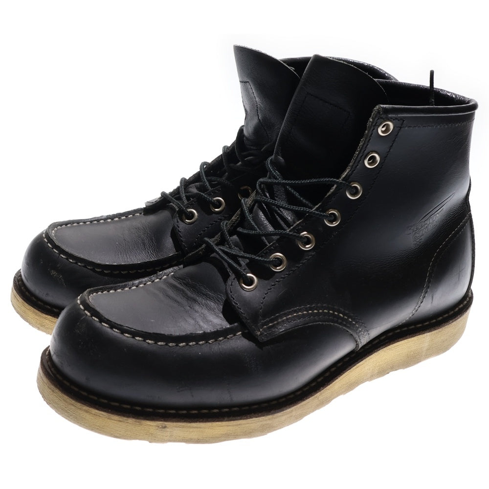 RED WING(レッド ウイング) PLAIN TOE プレートゥ ハイカット レザーシューズ ブラック 8179