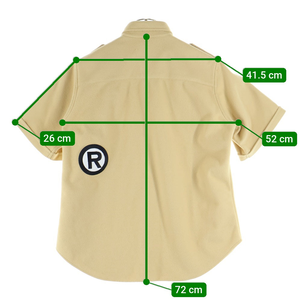 A BATHING APE(アベイシングエイプ) ロゴパッチ エポレット付き半袖シャツ ベージュ
