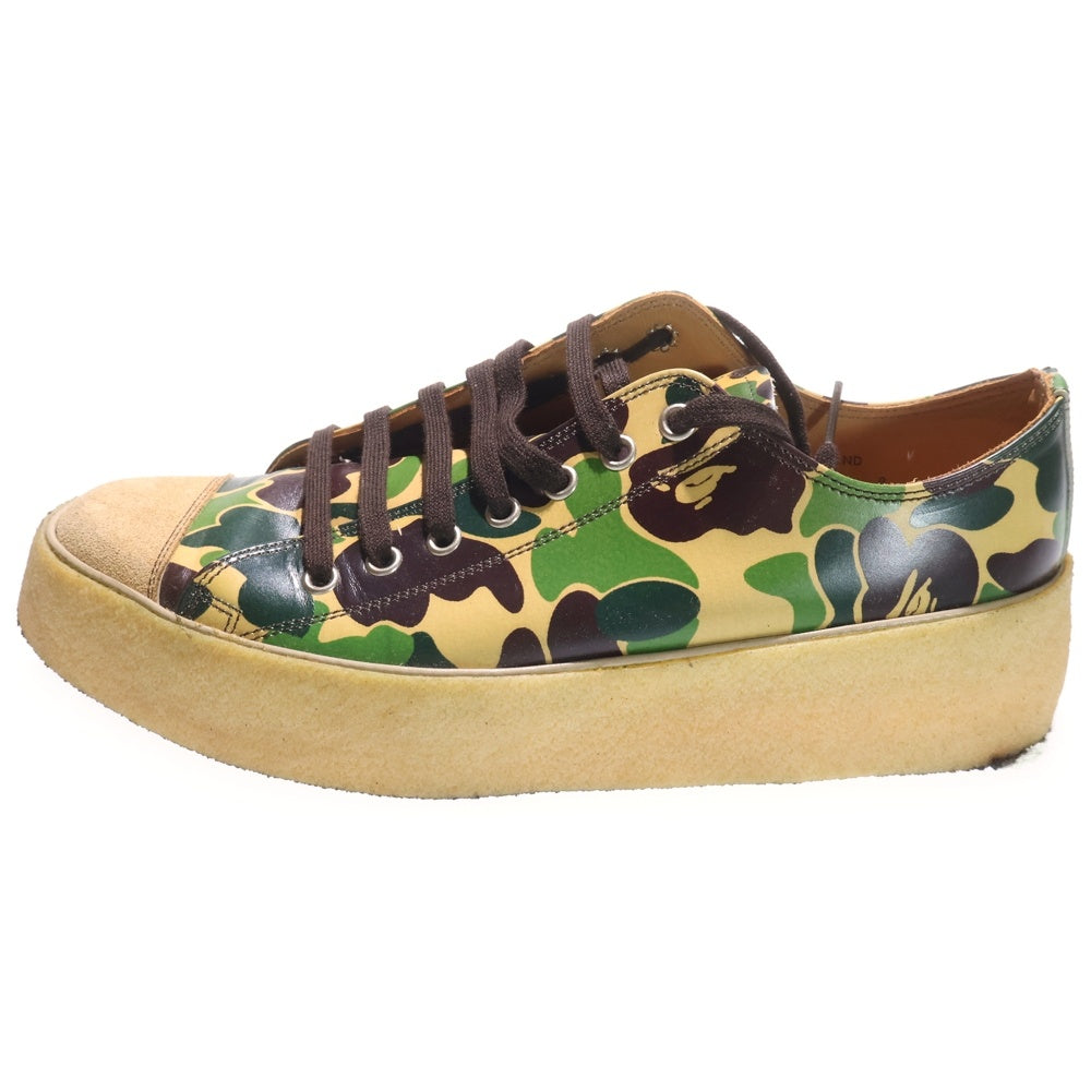 A BATHING APE(アベイシングエイプ) ×GEORGE COX クレープソール ローカットスニーカー カモフラージュ