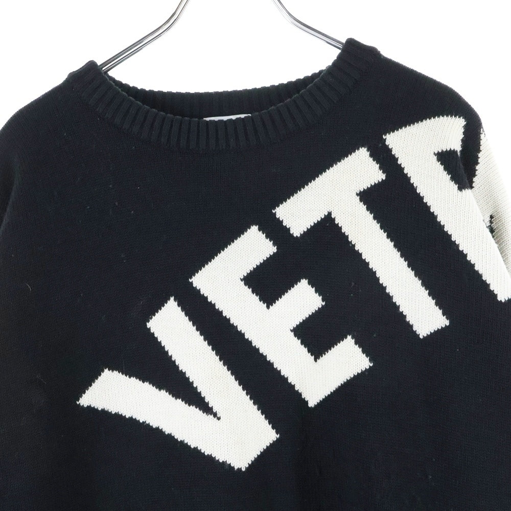 VETEMENTS(ヴェトモン) GIANT LOGO SWEATER ジャイアントロゴセーター ニット UE52KN400B ブラック