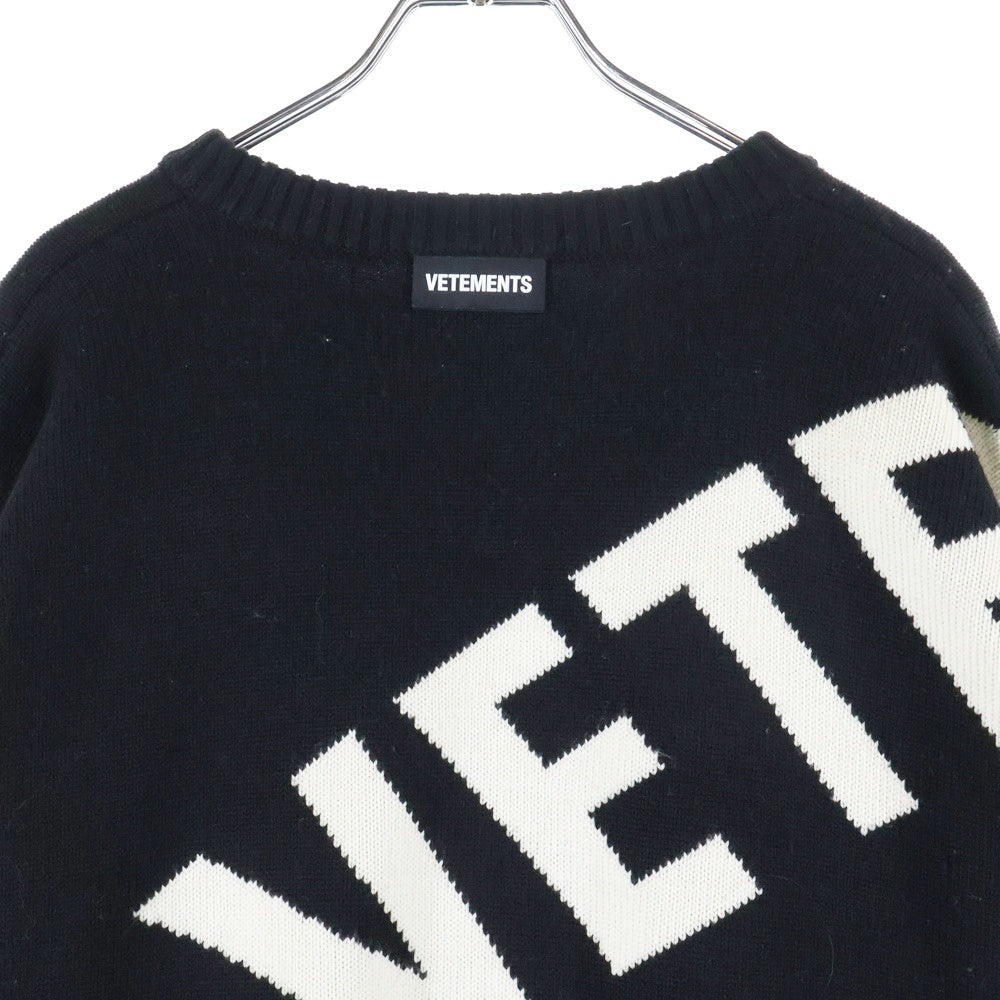 VETEMENTS(ヴェトモン) GIANT LOGO SWEATER ジャイアントロゴセーター ニット UE52KN400B ブラック
